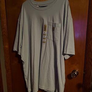 Carhartt Men's Light Blue Short Sleeve Shirt